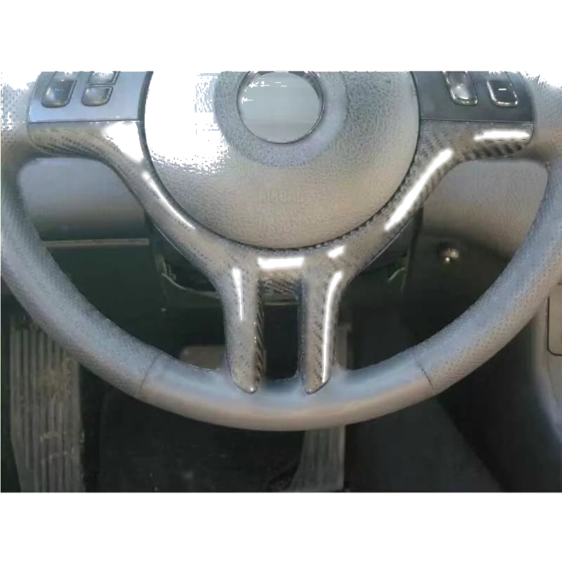 BMW X5 E53 530i E39 E46 Carbon Fiber Steering Wheel Lower Panel Cover Trim