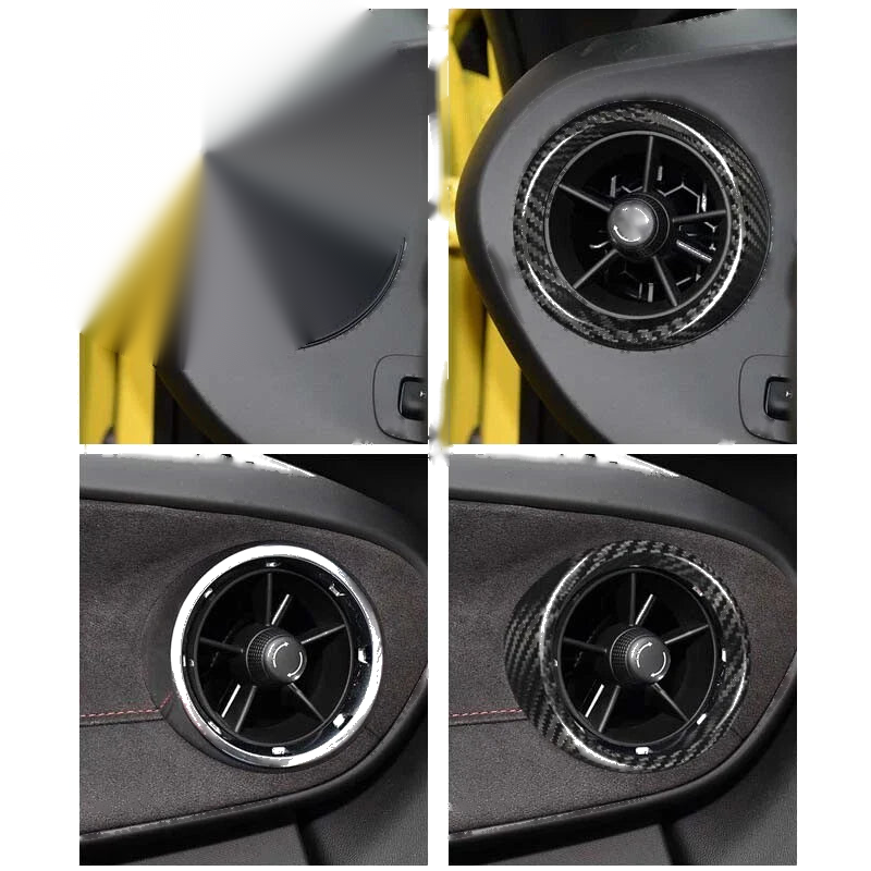 Dry Carbon Fiber AC Air Outlet Vent Cover Trim fits Chevrolet Camaro 2016-2019