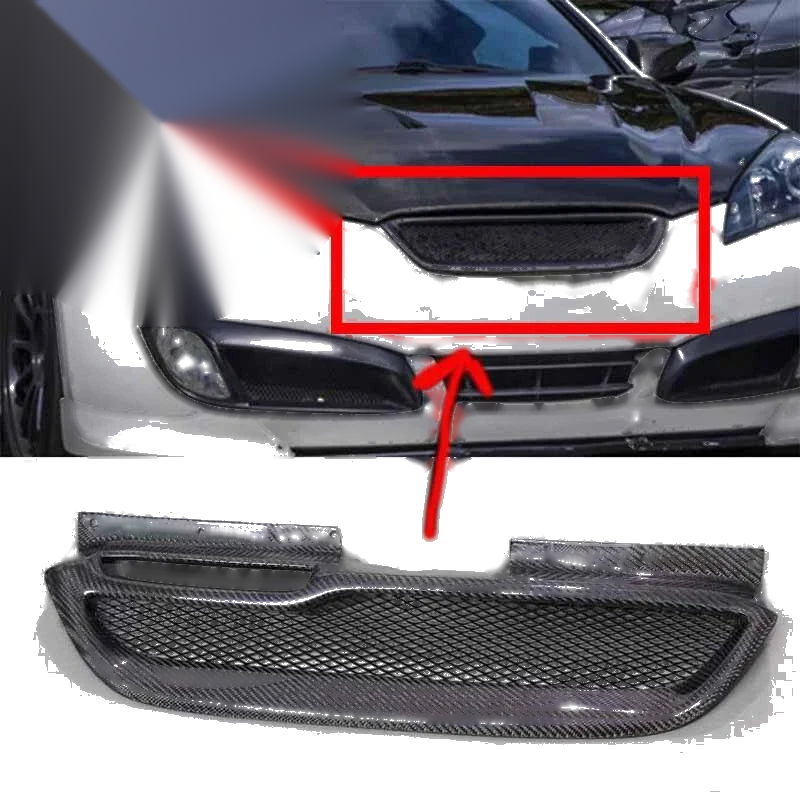 Hyundai Genesis Coupe 2010-2012 REAL Carbon Fiber Front Bumper Grille Grill