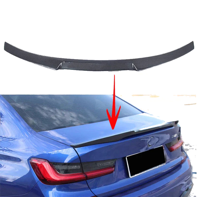 BMW 3 Series G20 2019-24 100% Carbon Fiber M4-Style Rear Trunk Spoiler Wing