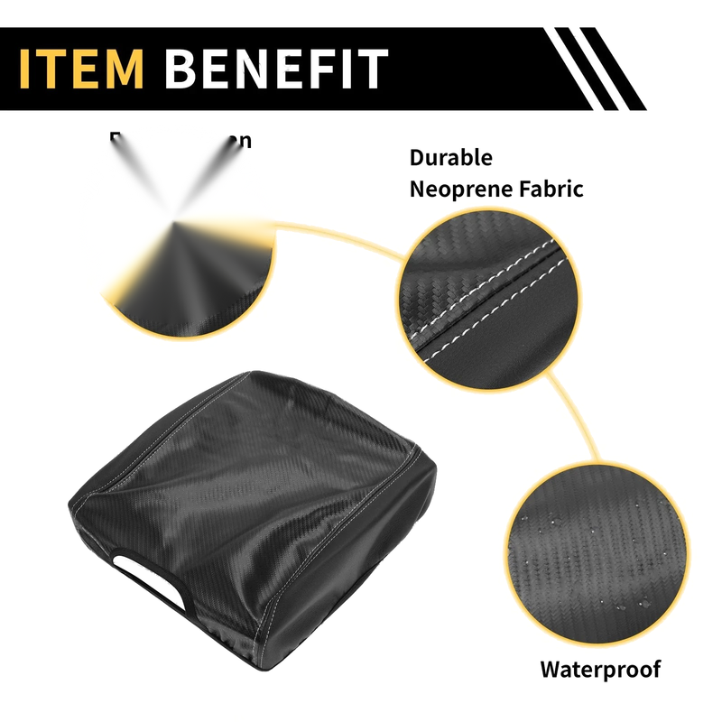 Ford F-150 Microfiber Leather & Carbon Fiber Armrest Cover (2015-2023)