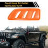 Jeep JL JLU (2018-2024) Orange Front Hood Air Outlet Vent Cover Trim