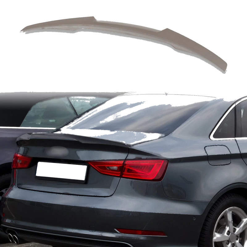 Audi A3 / S3 / RS3 8V Sedan Gray ABS Boot Spoiler (2013-2020)