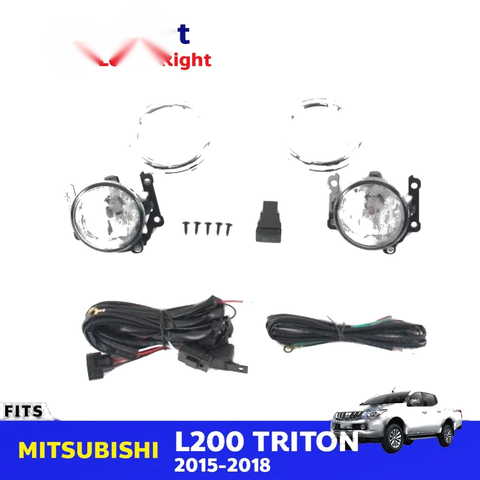 New Set Fog Lights Spot Lamp Fits Mitsubishi Triton Compact Truck 2015-18 D05