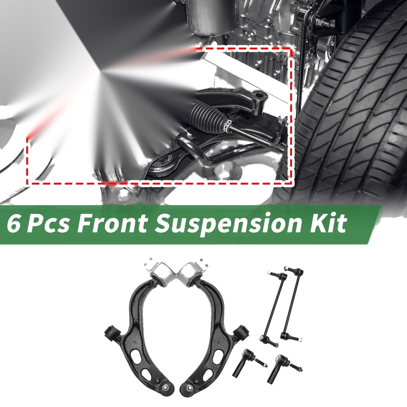 Ford Flex 6 Pcs Front Lower Control Arms (2010-2012)