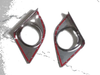 Acura TSX Sedan 2 x Chrome Front Fog Light Lamp Cover Trim (2009-2010)