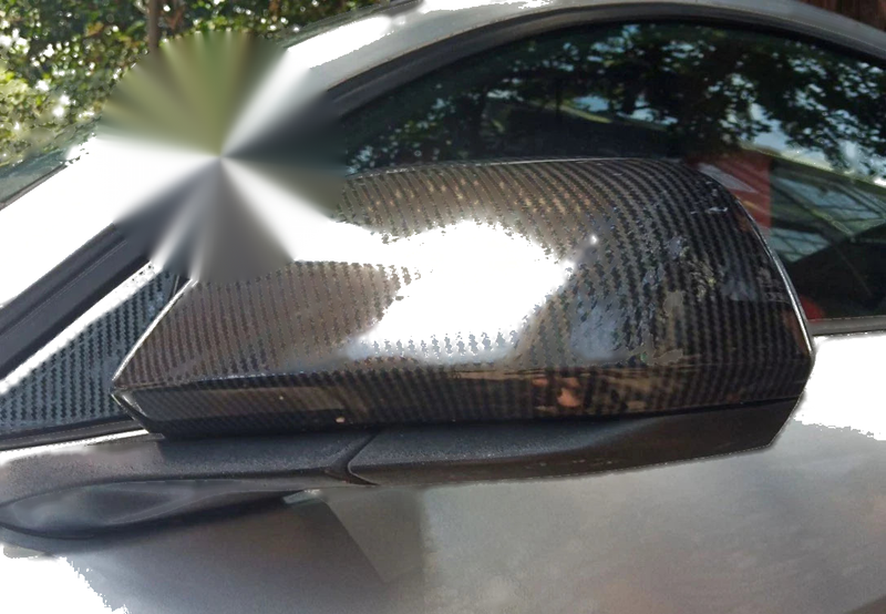 Ford Mustang Carbon Fiber Style Side Mirror Trim (2015-2019)