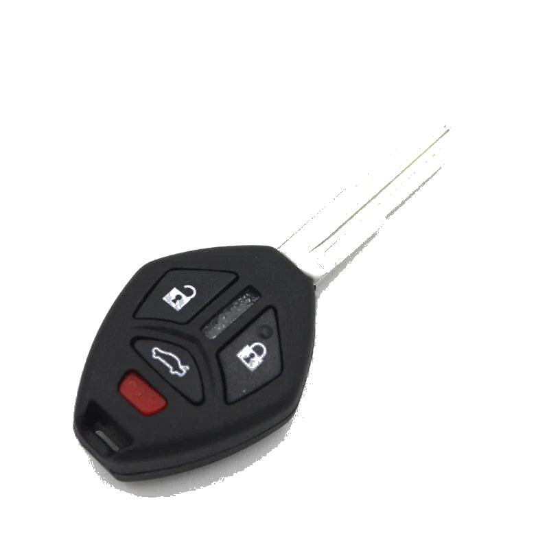 Mitsubishi 07-13 Replacement 4 Buttons Remote Key Fob Case Uncut Blade fit