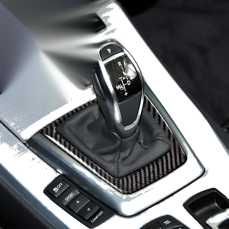 BMW Z4 2009-2015 Carbon Fiber Center Console Gear Shift Knob Cover Trim Fit
