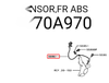 Mitsubishi Mirage Sedan ABS Wheel Speed Sensor (2012-2022)