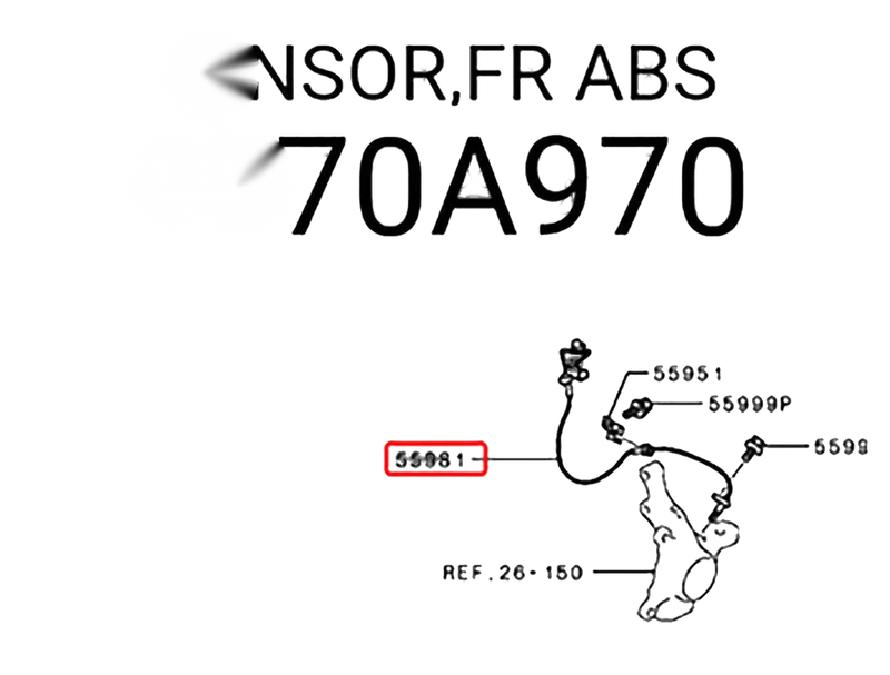 Mitsubishi Mirage Sedan ABS Wheel Speed Sensor (2012-2022)