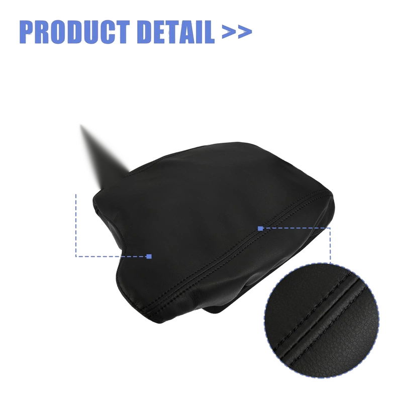 Honda Accord 2013-2017 Black Stitches PU Leather Armrest Protector Cover