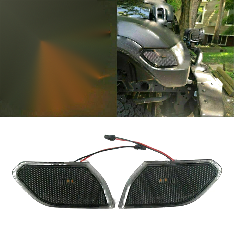 Jeep Wrangler JL Front Fender Side Marker Amber LED Lights (2018-2022)