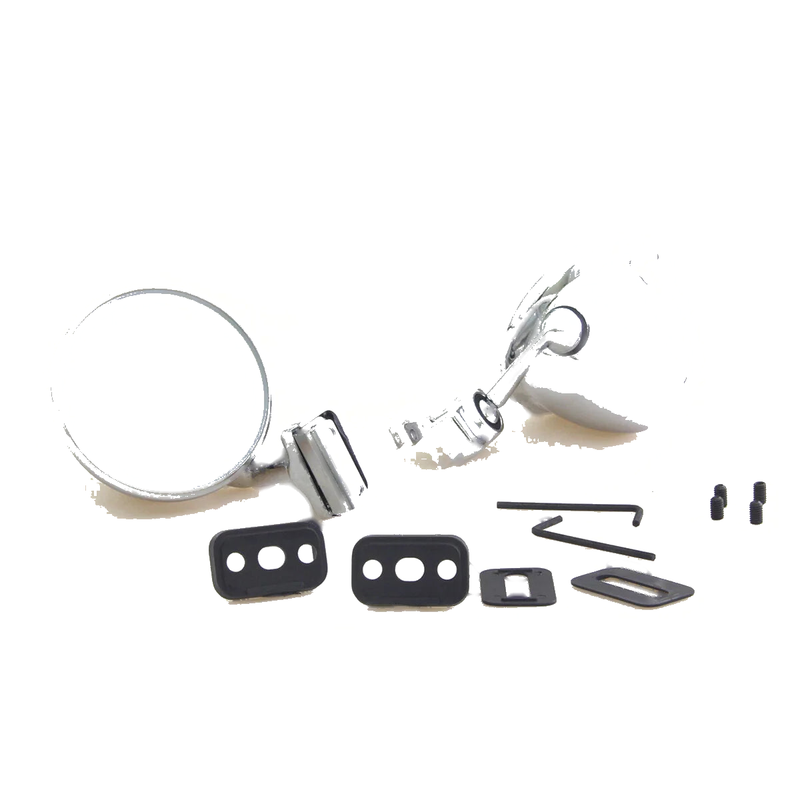 Fender Left / Right 4" Chrome Convex Door Mirrors