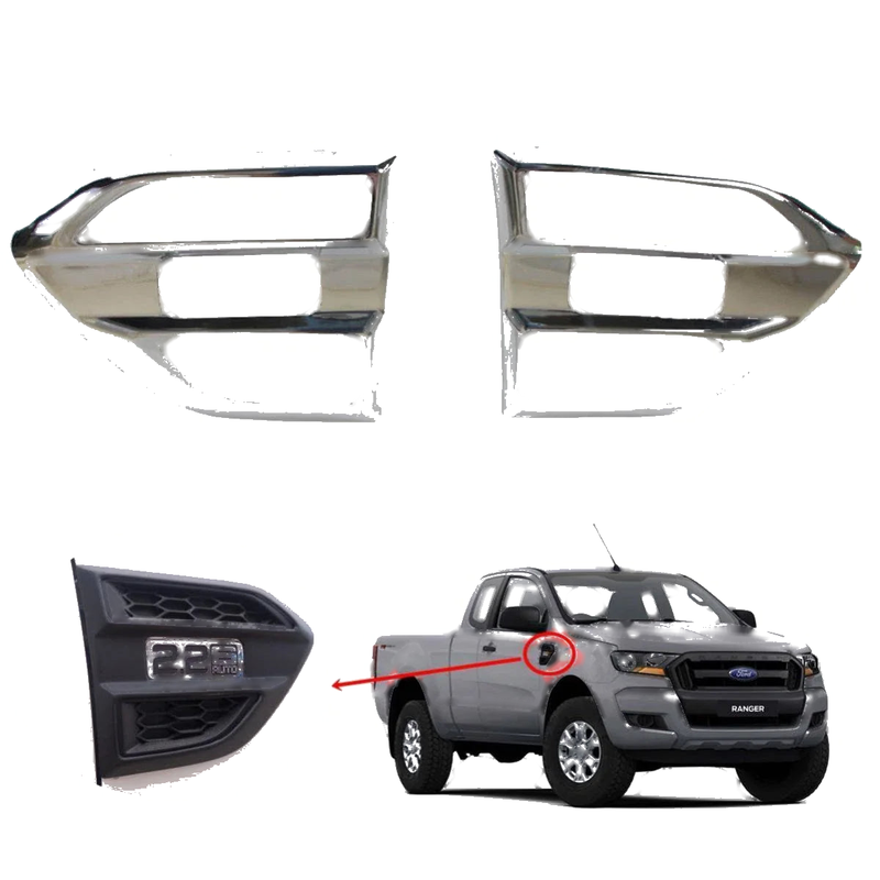 Turn Lights Cover Trim Chrome LH+RH Fits Ford Ranger T6 UTE Pickup 2015-17 D06