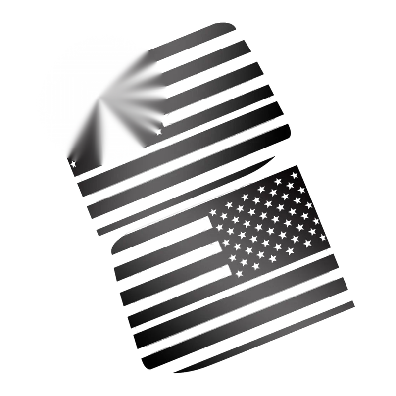 Ford F-150 2 x Black Rear Window Flag Stickers (2015-2022)
