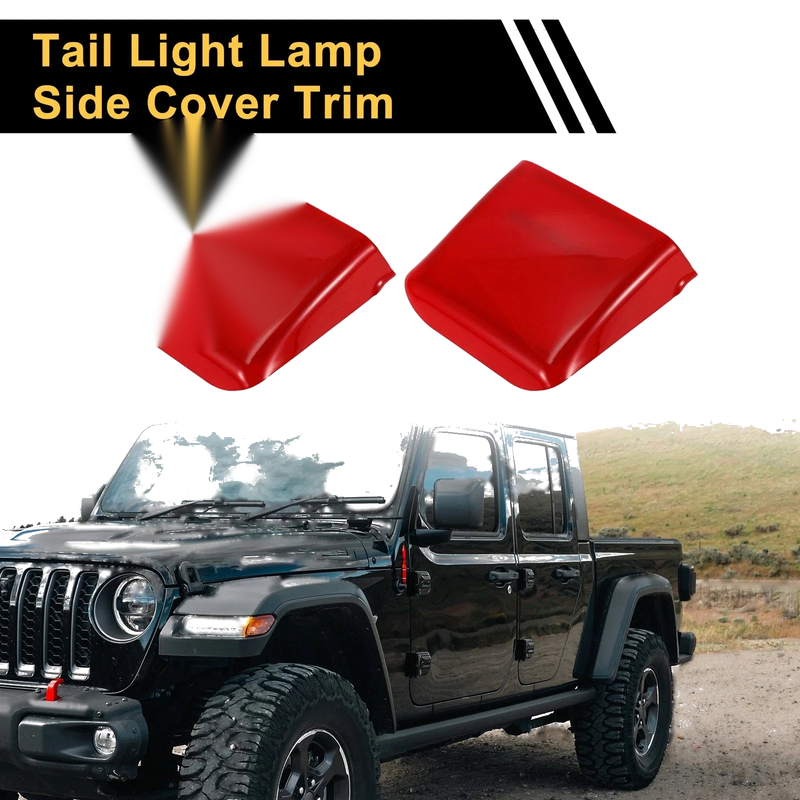 Jeep Wrangler JL JLU 2018-2024 Red Tail Light Cover Trim