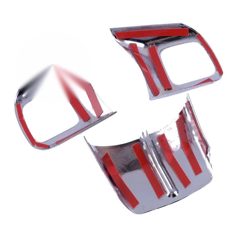 Jeep Patriot Compass Wrangler 3 x Chrome Steering Wheel Knob Covers