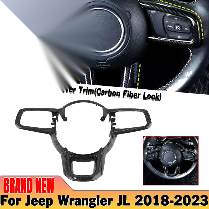 Jeep Wrangler JL Carbon Fiber Steering Wheel Cover (2018-2023)