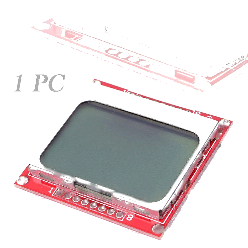 Nokia 5110 LCD Display Module 84x48 with White Backlight Adapter PCB UK