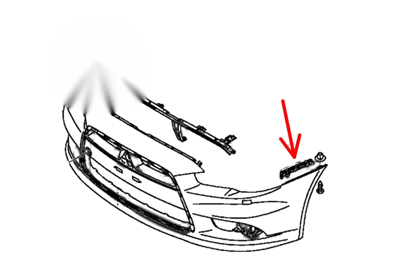 Mitsubishi Lancer EX GTS Sedan Bumper Bracket (2009-2015)