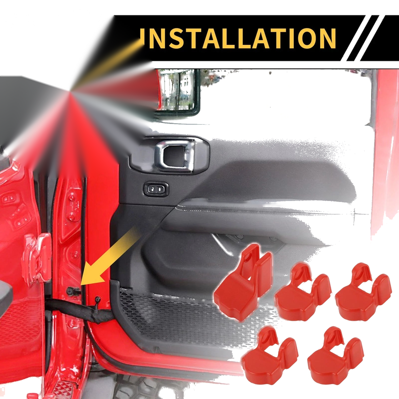 Jeep Wrangler JL JLU (2018-2024) - Red Door Limiting Cover Trim