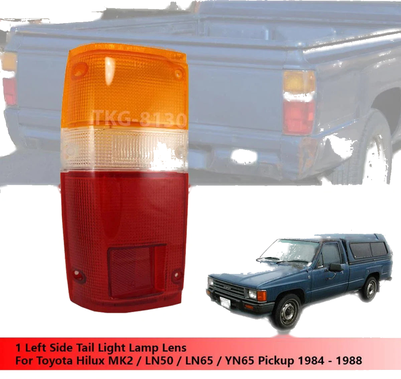 Toyota Hilux LN50 MK2 LH Rear Tail Light Lens (1984-1988)