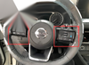 Nissan Rogue Steering Wheel Glossy Black Frame Button Cover Trim (2021-2023)