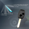Honda Civic Accord 2 x Button Uncut Key Remote Shell Replacement