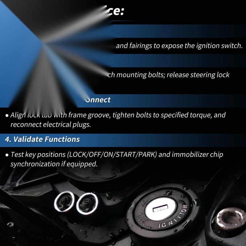 Honda CBR300RA (2017-2018) - 1 Set Ignition Key Switch