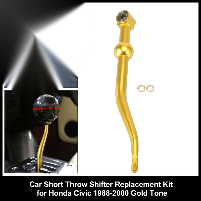 Honda Civic 1988-2000 Gold Tone Dual Bend Short Throw Shifter
