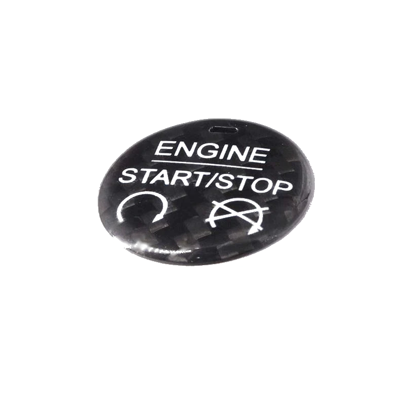For Mustang 2015-2019 Carbon Fiber Ignition Engine Start Stop Buttons Cover Trim