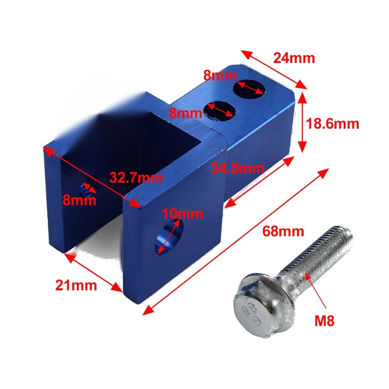 Various Models 8MM Motorcycle Height Extension Shock Absorber Riser