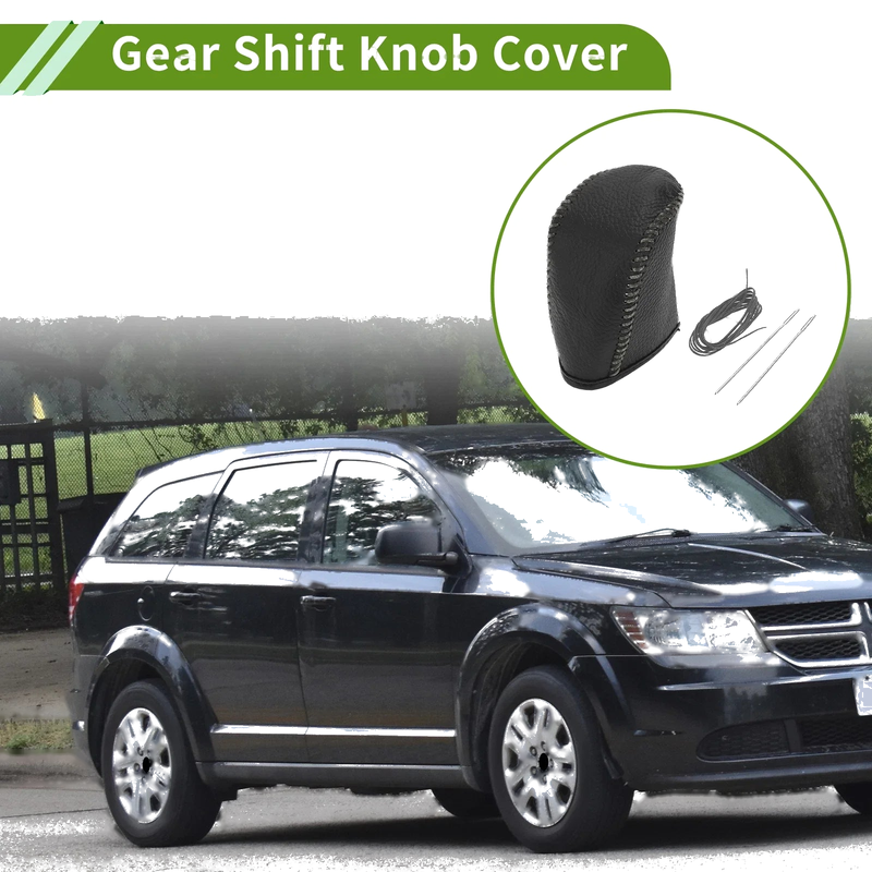 Dodge Journey Gear Shift Knob Cover 2011-2020 Pebbled Black Grey