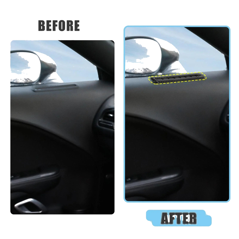 Dodge Challenger 2 x Carbon Fiber Pattern Door AC Outlet Vent Covers (2015-2019)