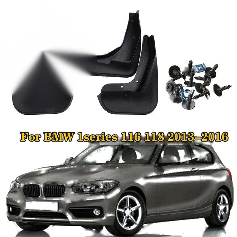 BMW 1 Series 116i 118i Splash Guards 4 x Mud Flaps (2012-2016)