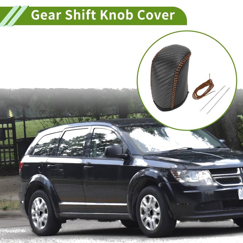 Dodge Journey Gear Shift Knob Cover 11-20 Black Carbon Fiber
