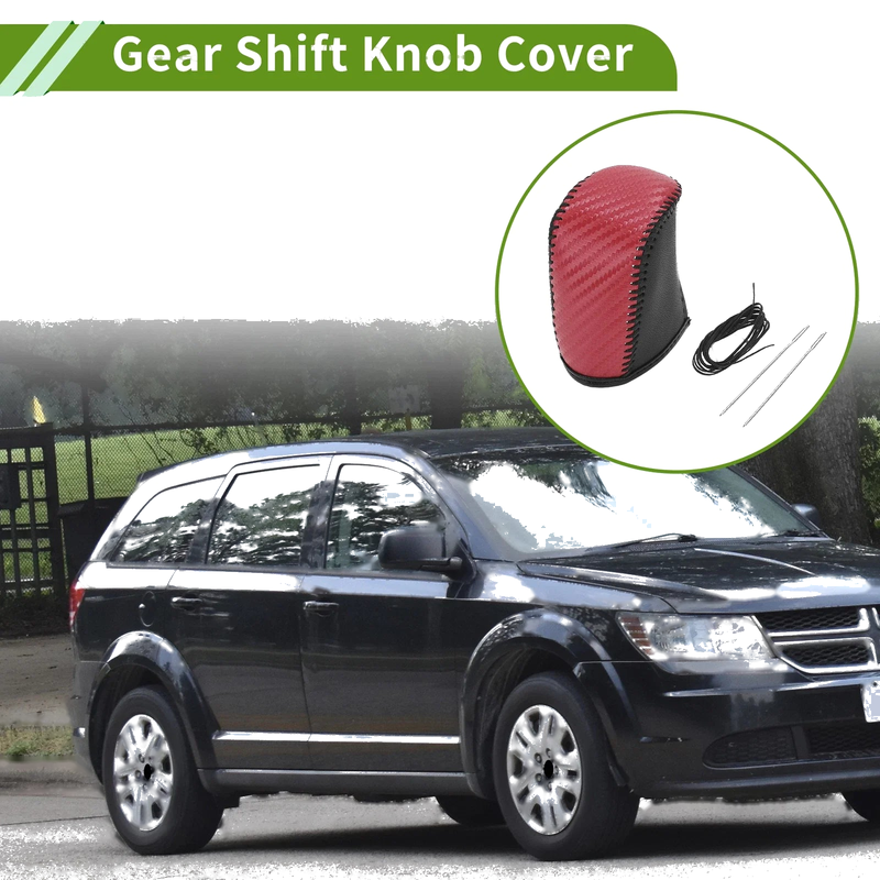 Dodge Journey Gear Shift Knob Cover 2011-2020 Red Carbon Fiber