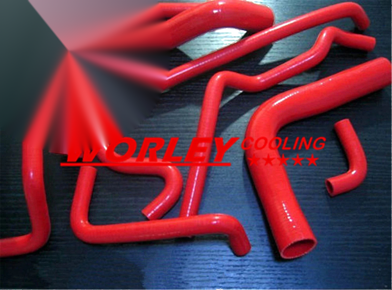 Commodore VN VP VR VS V8 5.0L 44mm Aluminum Radiator & Red Hoses (1988-1997)