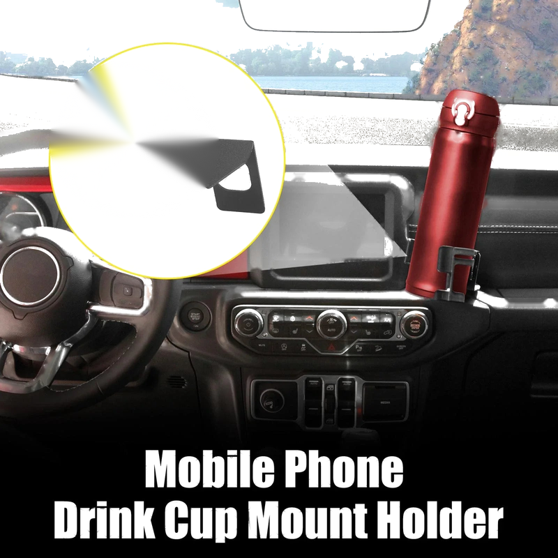 Jeep Wrangler JL Mobile Phone Drink Bottle Cup Mount Holder (2018-2021)