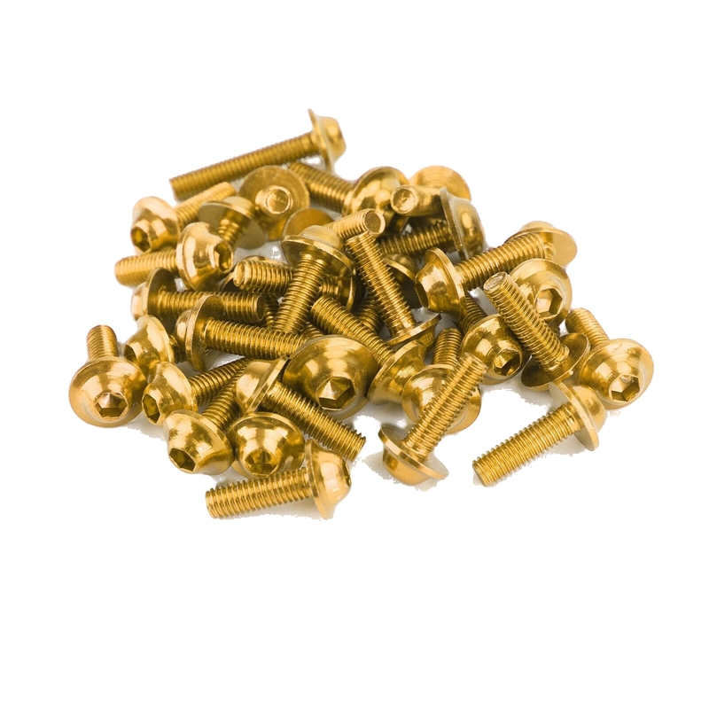 Motorcycles 158 Piece Gold Aluminium Fairing Screw Trim Set