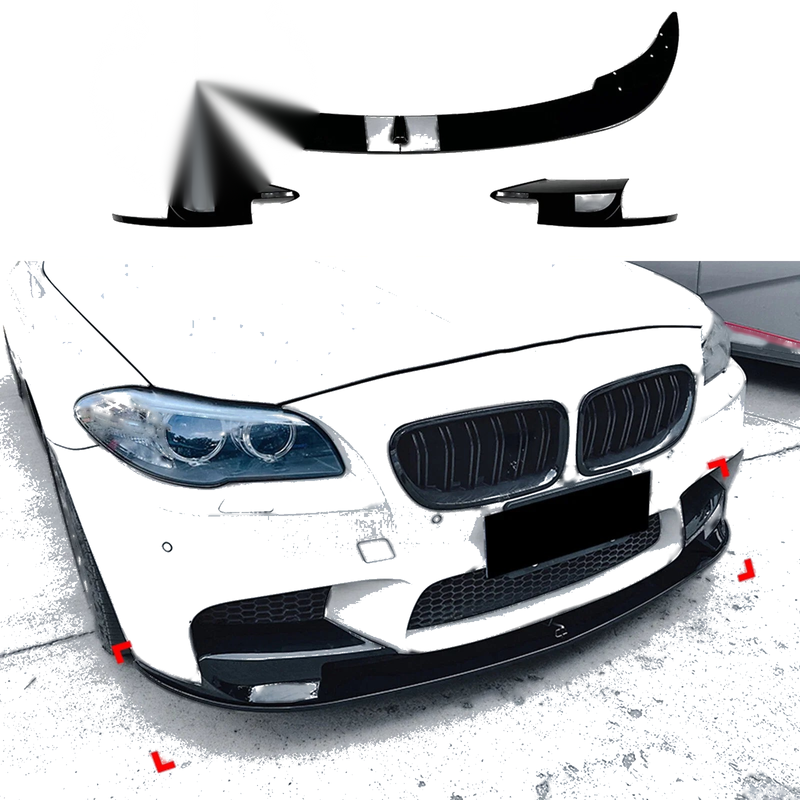 BMW 5 Series F10 F11 M5 (2012-2016) Black Bumper Spoiler Lip