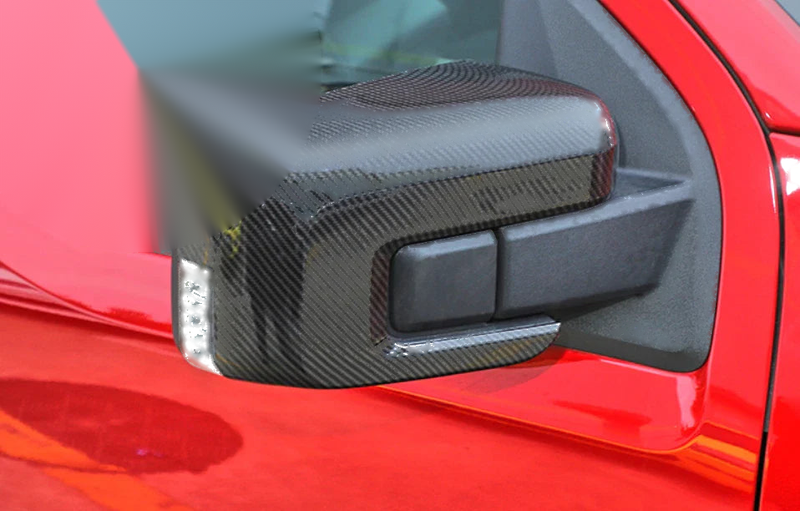 Ford F150 Carbon Fiber Rearview Mirror Lid Side Cover Trim (2021-2023)