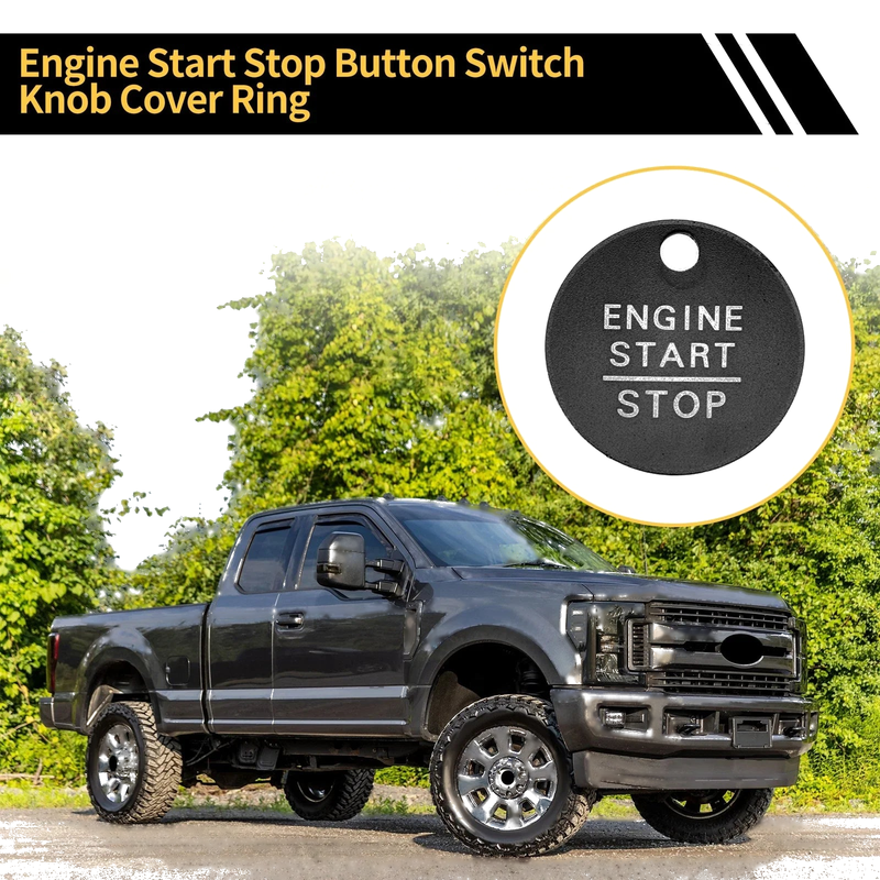 Ford F-150 (2016-2021) Black Engine Start Stop Button Switch Knob Cover