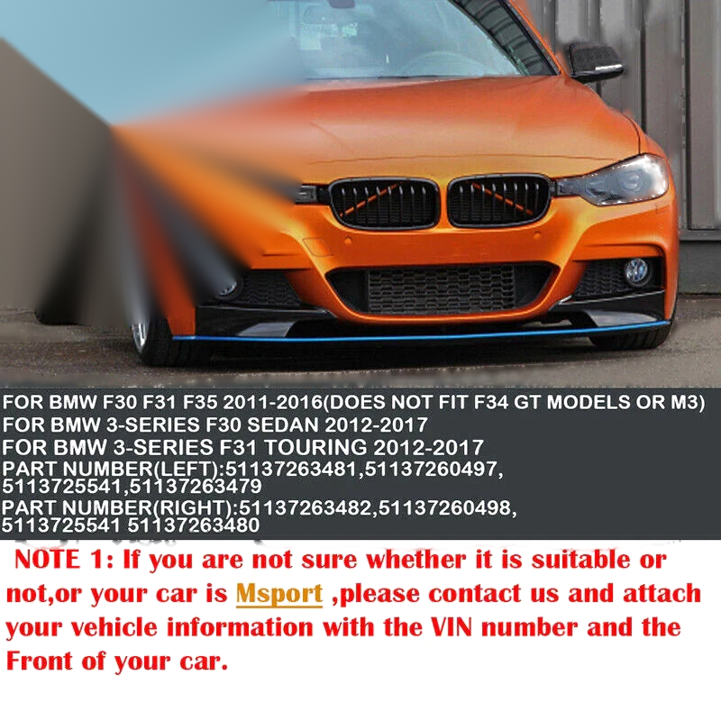 BMW F30 320i 328i 335i Front Bumper Kidney Grille Cover (2012-2019)