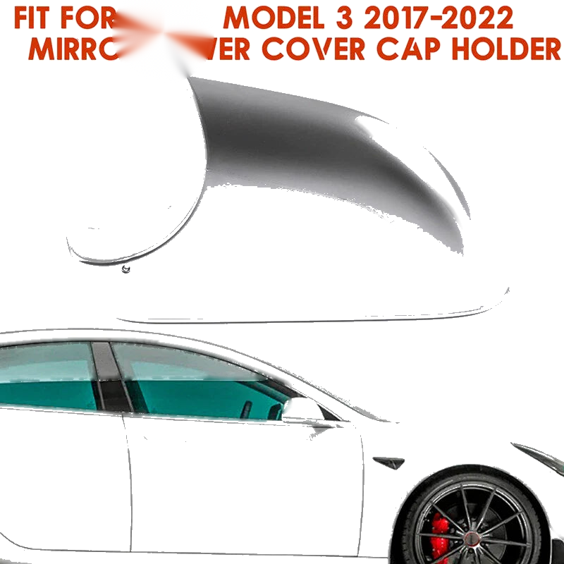 Tesla Model 3 Chrome Left Wing Rearview Mirror Cover (2017-2022)