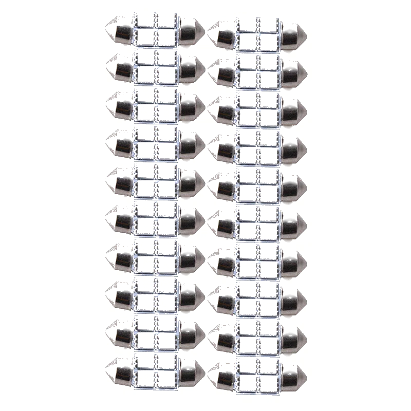 Car 20 x 31mm 4-SMD 5050 LED Festoon Interior Lights (No specific years)