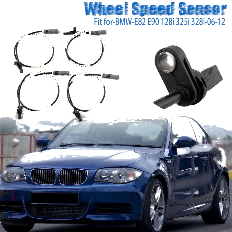 BMW E82 E90 328i 128i 325i 330i 4x ABS Wheel Speed Sensors (2007-2012)