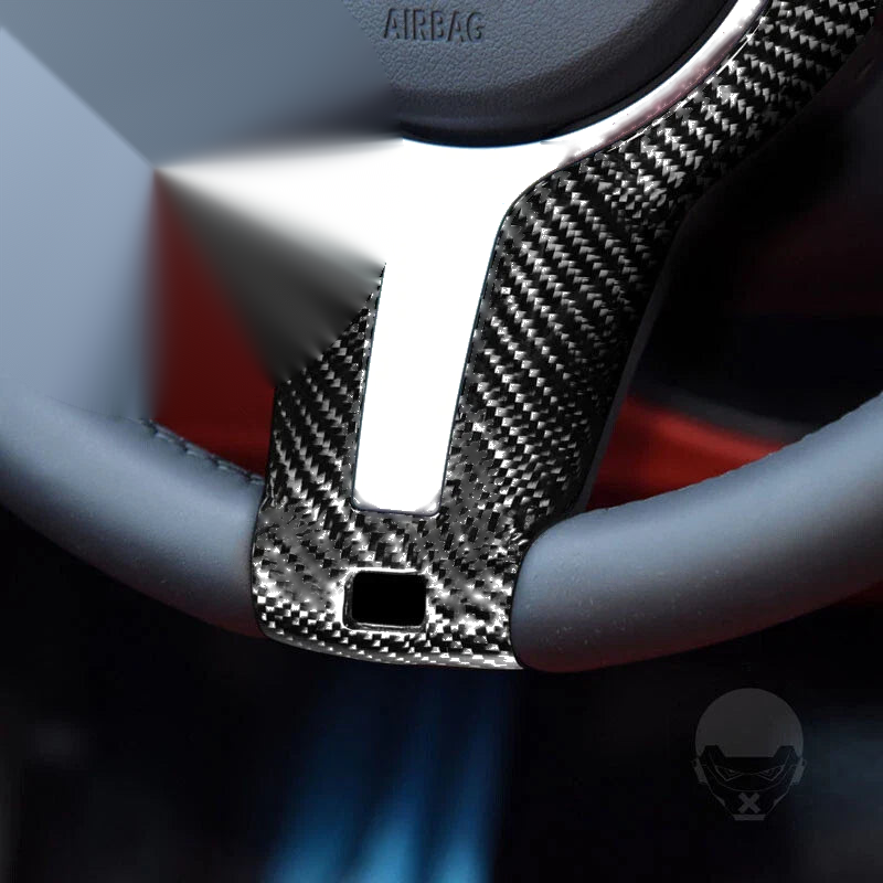 Real Carbon Fiber Car Steering Wheel Cover Trim fits BMW M-sport 1 2 3 4 X5 X6