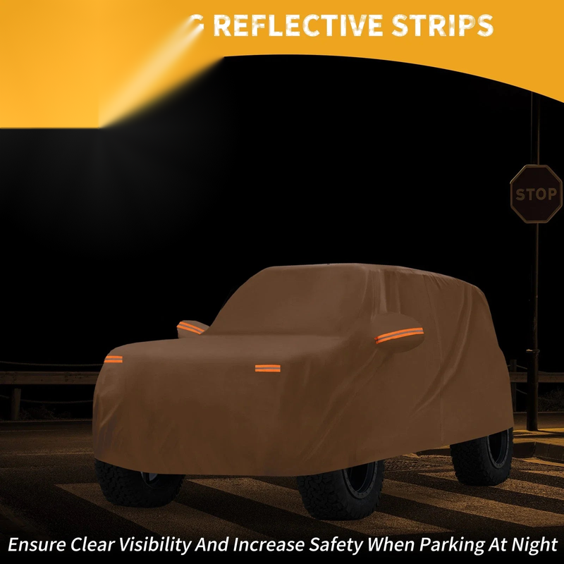 Ford Bronco 2DR Orange 210D-PU Waterproof All Weather Car Cover (2021-2023)